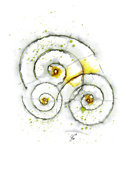 Spirale 03 - InkPen Aquarell digital überarbeitet